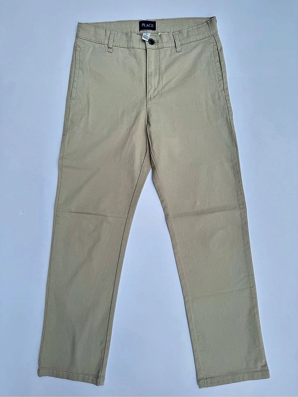 Children's Place Boys Beige Khaki Chino Pants Cotton Twill Pockets size 12